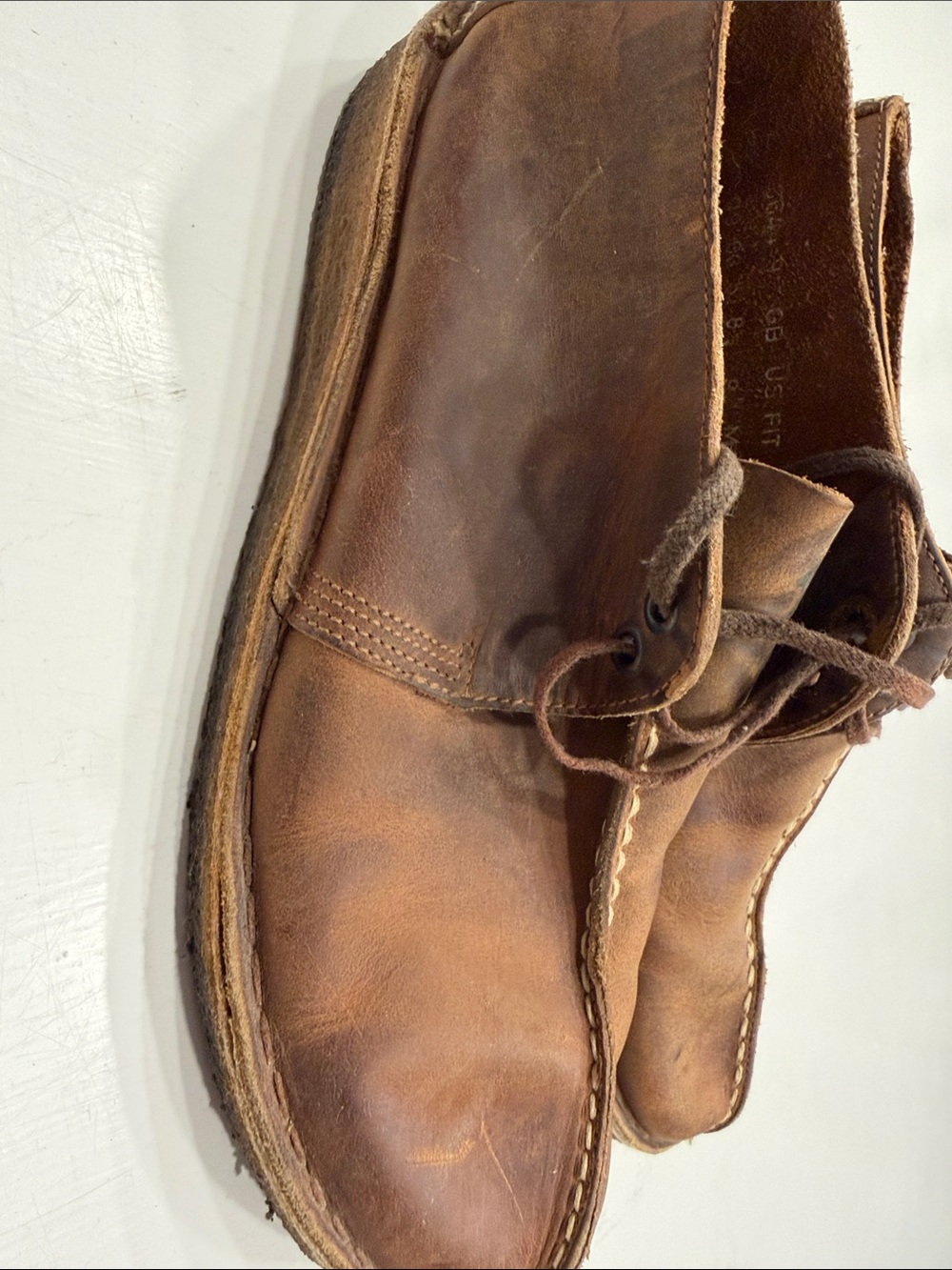 Clarks Men's Dark Brown Leather Chukka Boots - Picture 4 of 14
